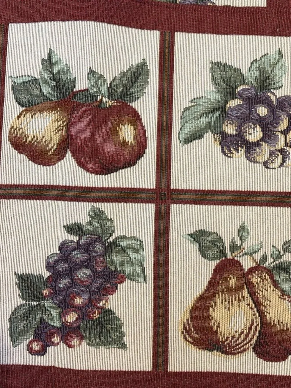 VTG Kemp & Beatley Tapestry Fruit Placemat Set 18X13